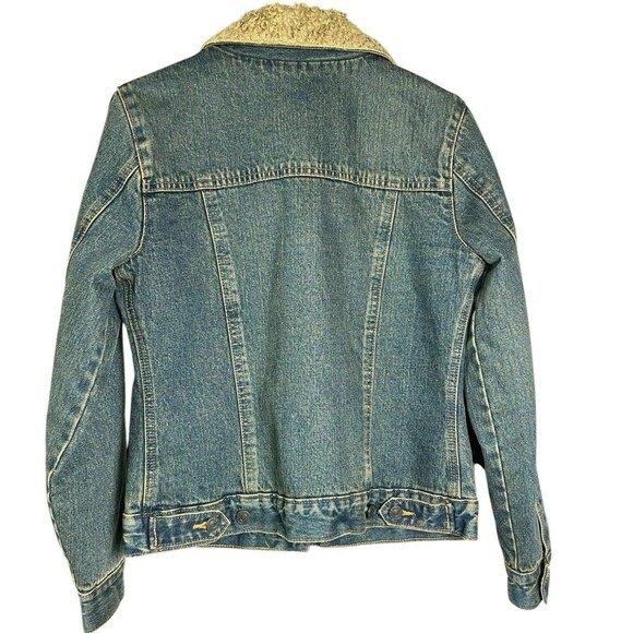 Lorelei Gilmore Denim Trucker Sherpa Jacket Blue Gilmore Girls Size Small Y2K 00 - Picture 9 of 9
